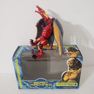 Vintage 1999 Transformers Action Figure Megatron Evil Vehicon Red Dragon 5.5"